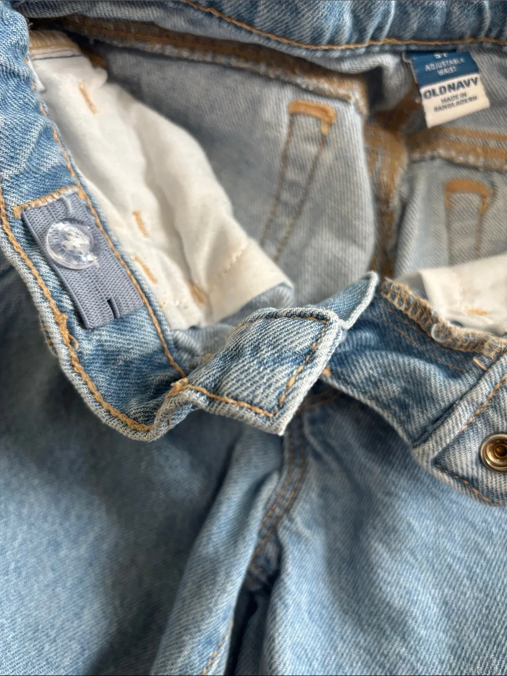 Old Navy Light Blue Girls' Embroidered Wide-Leg Jeans